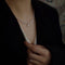 Small CZ Pendant Pearl Necklace - Zafari Studio Jewelry
